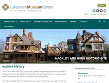 Tablet Screenshot of lakeshoremuseum.org